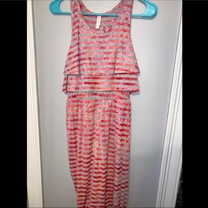 GREY & PINK MAXI DRESS